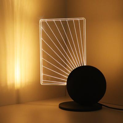 China Post-modern stylish decorative table lamp for hotel night light modern fashion acrylic table lamp for sale