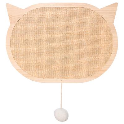 China Sustainable Pet Supplies Multifunctional Sisal Cat Scratching Eco-Friendly Cardboard Cat Board Wooden Mat Board Scratching Cat Scratching Boar for sale