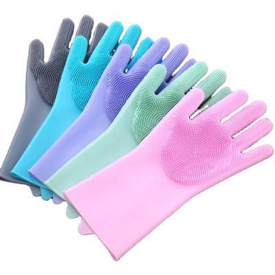 China Eco-friendly Silicone Gloves Pet Bathing Gloves Pet Grooming Massage Gloves for sale