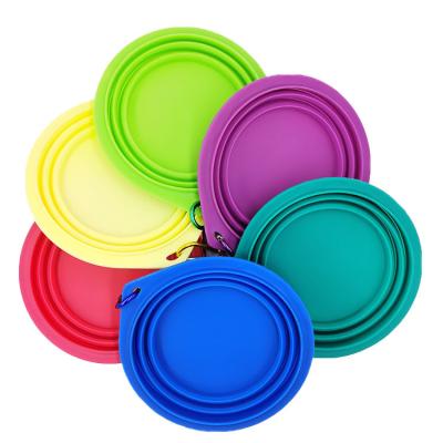 China Sustainable Adjustable Luxury Silicone Feeding Bowl Portable Dog Water Bowl Collapsible Dog Bowl for sale