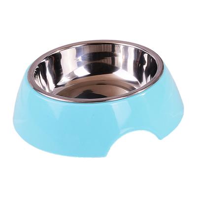 China Manufacturers Non-automatic Head Round Large Color Stainless Steel Dog Bowl Pet Bowl Plastic Pet Supplies for sale