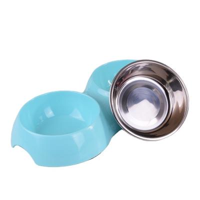 China Sustainable Pet Tableware And Leakproof Dog Food Bowl Stainless Steel Dog Rice Bowl Is Easy To Clean for sale