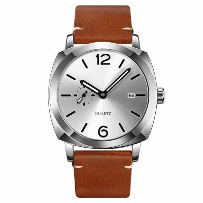 China Full Calendar Design Alloy Leather Strap And Case Fashion Gift Classic Watches For Men With Japan Movement Good Quality Good Price for sale