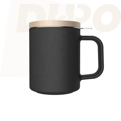 China DHPO Viable Custom Creative Travel Brewing Mug With Wooden Lid for sale