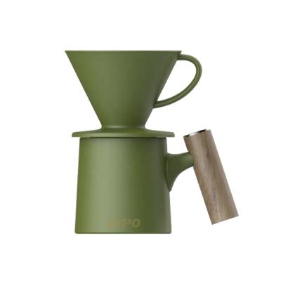 China DHPO Sustainable Brand New Desgin v60 Ceramic Pour Over Coffee Spout Set With Cup for sale