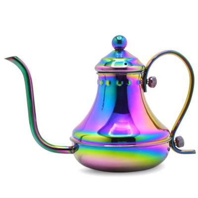 China Sustainable Vintage Palace Coloful Pour Over Coffee Kettle Designed For Drip Coffee for sale