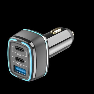 China Universal 100W Car Mobile Phone Charger Fast Charging 2 Type C Mobile Car Mobile Phone Charger Station USB Car Charger Adapter for sale