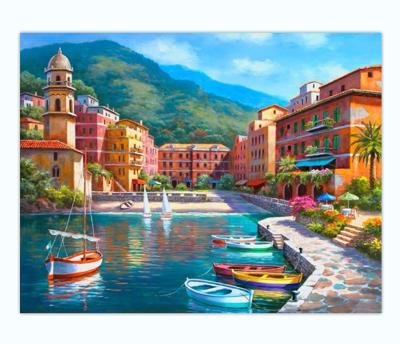 China New Square Embroidered Crystal Wall Diamond Painting of 5D DIY Diamond Painting Diamond City Landscape by Classic/Postmodern Cross for sale