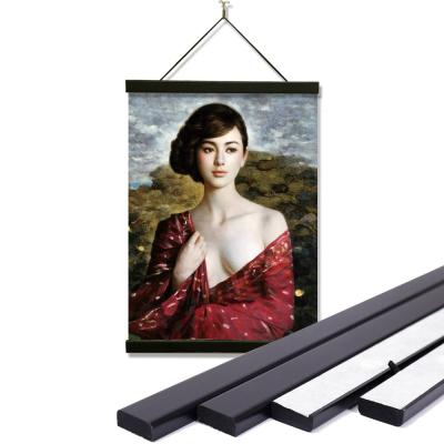 China Modern Factory Price Poster Frame Magnet Hanger Magnetic Poster Hanger Wooden Poster Hangers With Magnet for sale