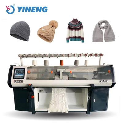 China Flat Hat Scarf Sweater Warp Sweater Knitting Machine System Double Automated Knitting Machine for sale