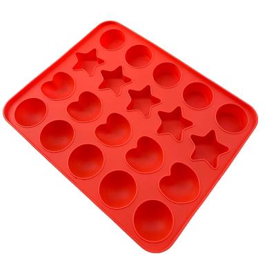 China Durable Non Stick Microwave Cavity Silicone Baking Round and Star Safe Love and Silicone Bake Mold for sale