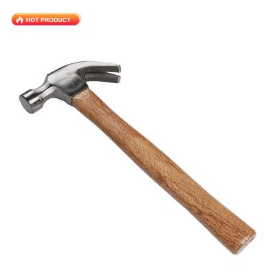 China Nail Hammer Multi Purpose Handle Structure 9Oz/18Oz Wood High Carbon Steel Claw Hammer Customized Claw Hammer for sale