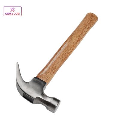 China Claw Hammer Specializing in Producing Carbon Steel Handle Wooden Claw Hammer With Logo Customized Packaging for sale