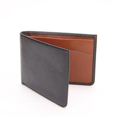 China 2022 Brand New Design PU RFID Custom Short Horizontal Men's Bi-fold Leather Wallet Pocket Leather Wallet Wallet Purse For for sale