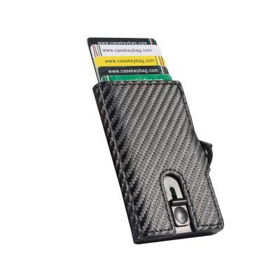 China Other hot-selling cost-effective carbon fiber metal RFID protecting credit card aluminum holder pocket ultra-thin men's wallet for sale