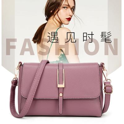 China Latest 2021 New Fashion Designer Brand Color Lady Messenger Bag Bright PU Handbag Small Daily Luxury Leather One-shoulder Bag for sale