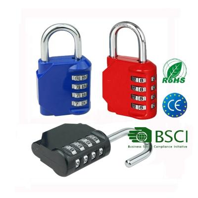 China Used for digital 4 heavy duty custom code digit combination padlock luggage square logo safety candado waterproof production line for gym for sale