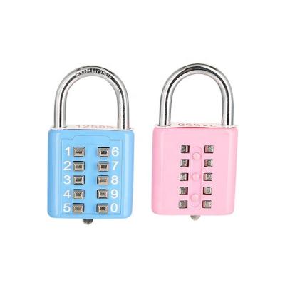 China Sport zinc alloy stationery GYM small number keypad security 10 button blind keypadlock combination padlock candado numeric for sale