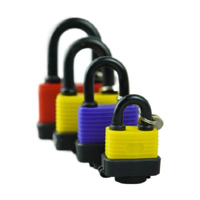 China Security Steel Shackle Design Safe Rise Lock Steel Nylon Padlock With Master Key for sale