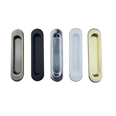 China Steel Pull Door Handle Flush Hidden Bathroom Sliding Door Lock Conceal Flush Handle for sale