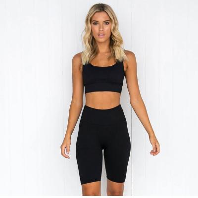 China Breathable Women Gym Clothing Workout Clothes Gym Set 2 Piece Sports Women Sports Bras Yoga Shorts Yoga Set for sale