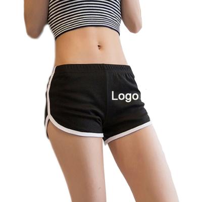 China Breathable Custom Elastic Hot Shorts Multi Color Contrast Fitness Yoga Shorts Casual Women Cotton Booty Shorts for sale