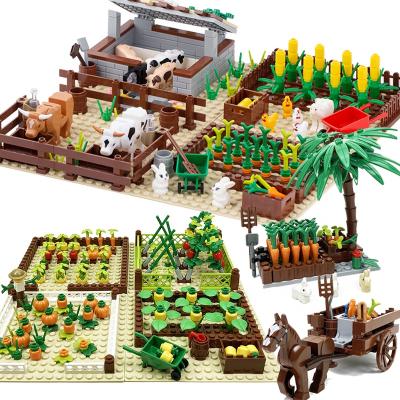 China Building MOC Toy Blocks Farm Happy Happy Zoo Rabbit Sheep Carrot Building Blocks Animal Juguetes Action Number for sale