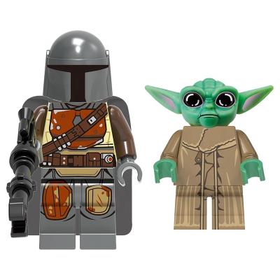 China The Mandalorian HOT SALE Baby Building Toy Yoda Plastic Figure Darth Mini Action Fights Blocks Compatible Toys For Kid for sale