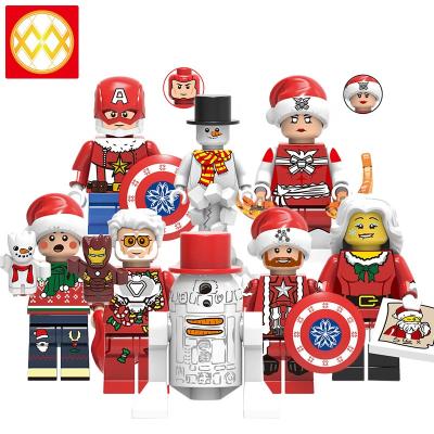 China Toy Merry Christmas Santa Claus Reinideer yeti woman children building block toys for children X0275 for sale