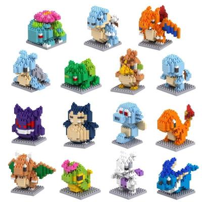 China The building toy blocks 8044A-8063A Micro-Diamond NANOE Pokemonedly Particle building block puzzle splicing 20 small Elf balls education toys for sale