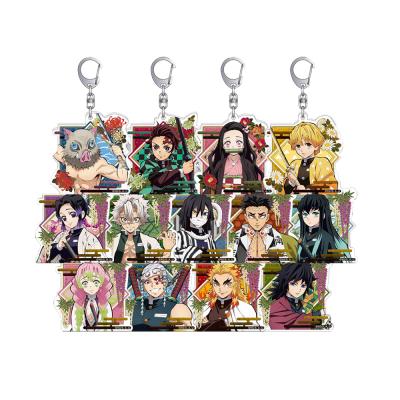 China Key Chain Building Toy Anime Kids Toys Demon Slayer Tomioka Giyuu Muichirou Mitsuri Obanai Sanemi Kyoumei Brand Bag Acrylic Pendant for sale