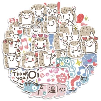 China Wholesale 40pcs/set Cartoon Hedgehog Sticker Girls Boys Gifts Farmhouse Stickers Decorations Original Popular Cute Cartoon Hedgehog Sticker Wholesale for sale