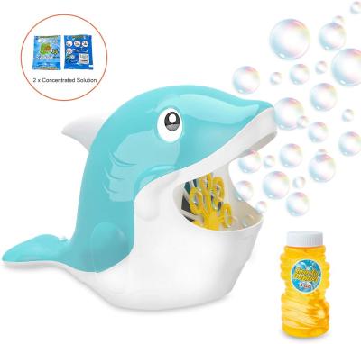 China Construction Toy Romantic Shark Bubble Machine for Kids Toddlers Bubble Fan Automatic Indoor Outdoor Weddings Birthday Parties Bubble Maker for sale