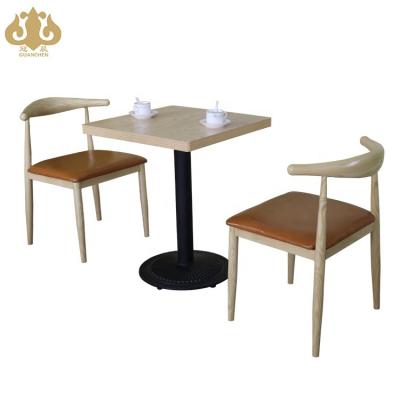 China Restaurant set modern wooden color reception coffee table and chair for sale for sale