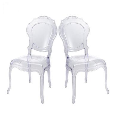 China Modern French Style Acrylic Princess Ghost Louis Dining Chair for sale