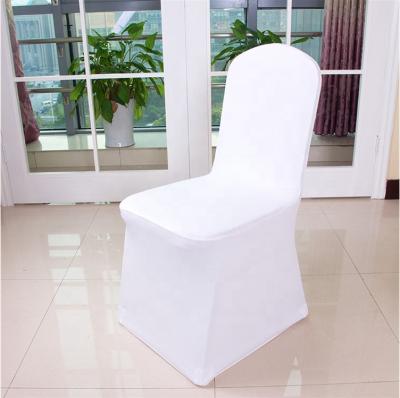 China Wholesale Cheap Banquet Wedding Decoration White Jacquard Stretch Spandex Chair Cover for sale