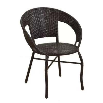 China Wholesale Plastic Garden Chair Rattan Dining Cafe Snack Outdoor Garden Straight Back Chair for sale