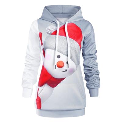 China Men's and women's fashion popular foreign trade Christmas snowman Chri digital printing breathable hooded sleeve for sale