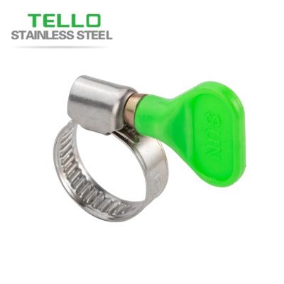 China Stainless Pipe Clamp Hose Clamps With Plastic Thumb Screw for sale