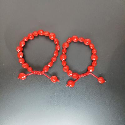 China Wholesale Fashionable Handmade Acacia Bean Bracelet Natural Beads Red Full Bean Beaded Bracelets For Women Jewelry for sale