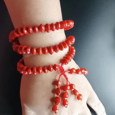 China 108 Red Bean Acacia Pure Natural Bodhi Zi Bracelet Fashion Portable Bracelet for sale