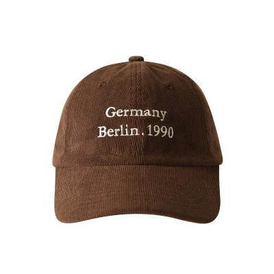 China Girls high quality brown corduroy new products autumn and winter new products JOINT warm soft baseball cap soft top hats for men for sale