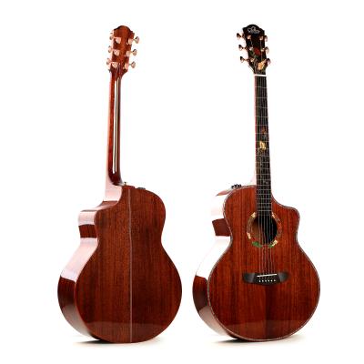 China Top Selling Sevillana Wooden 1901 41 Inch Handmade Electric Acoustic Guitars All Guitar Strings Instrument Solid Mahogany Wood Factory for sale