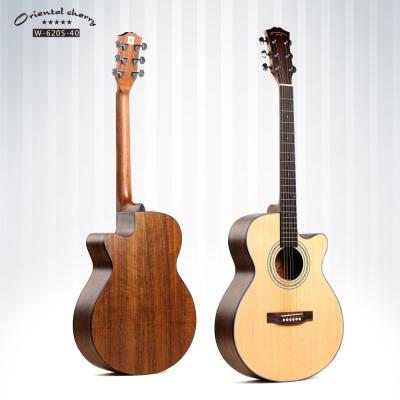 China Solid Fir A Shape Matt Solid Wood Acoustic Guitar Cutaway With Rosewood Fingerboard for sale