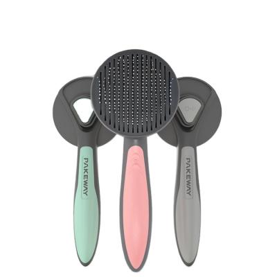 China Gray Rectangle Dog Stainless Steel Pet Grooming Special Viable Hot Selling Plastic Comb for sale