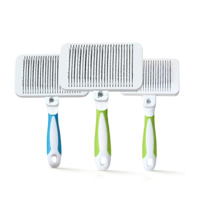 China Viable Wholesale Pet Needle Comb Hair Grooming Brush Dehairing Comb For Dog And Cat for sale