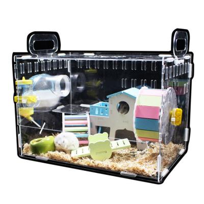 China Breathable Custom Transparent Pet Hamster Display Reptile Acrylic Reptile Cages for sale