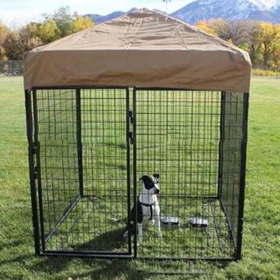 China Amazon Best Selling Large Breathable Stainless Steel Farm Animal Pet Cages Dog Kennel With Wheels for sale