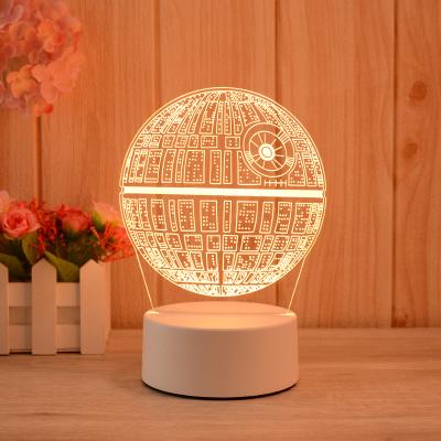 China Modern 3D Illusion Led Night Light 3d Visual Led Night Light 3d Night Lamp For Kids USB Desk for sale