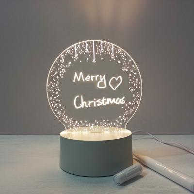 China Creatives Hot Sale Modern Cute 3D DIY Illusion Night Light White Led Night Light 3D Illusion Acrylic Night Light Lamp for sale